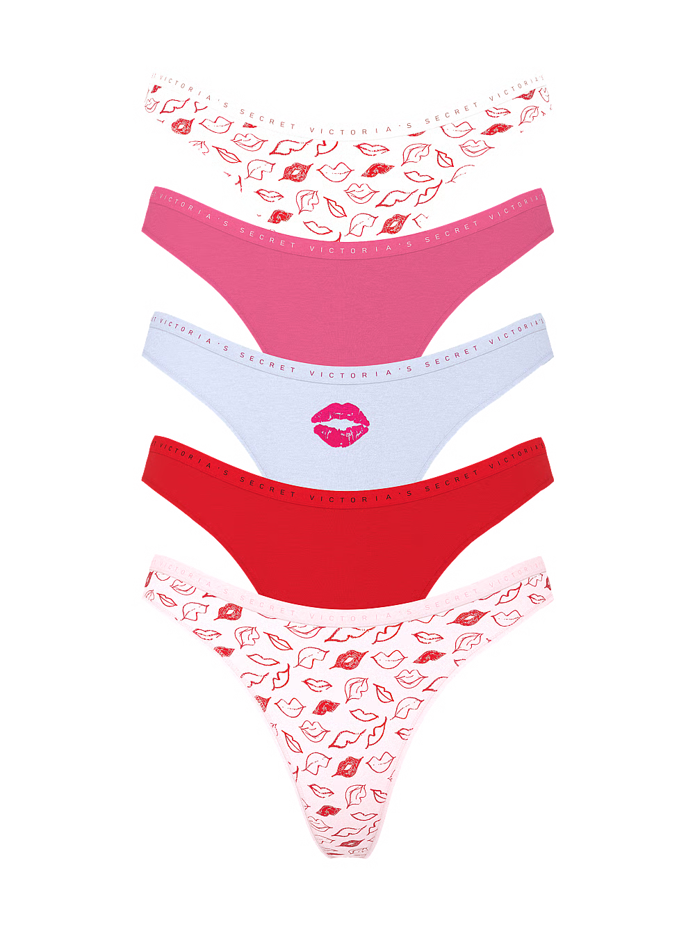 Pack x5 Panties Tanga High-Leg de Algodón Elástico – Victoria’s Secret