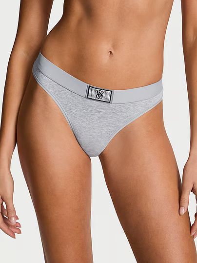 Panty logo Cotton Shine Patch Thong – Victoria’s Secret