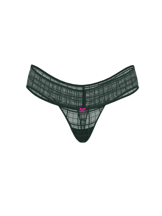 Panty Tanga de Encaje Cuadriculado – Victoria’s Secret
