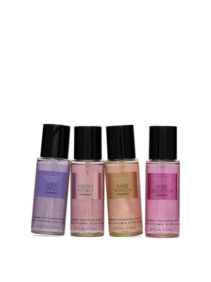 Set de 4 Shimmer - Victoria’s Secret – Body Mist Brillante