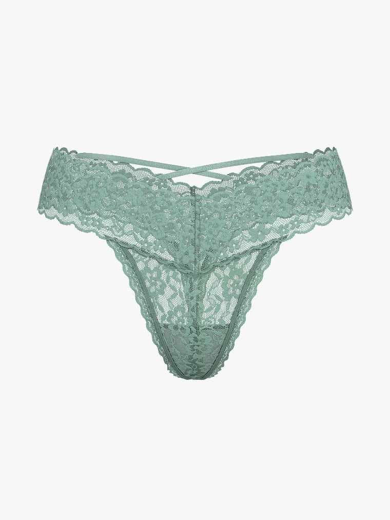 Panty Lace Strappy-Back Thong - Victoria's Secret